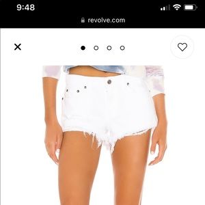 Pistola White Denim Cut-Off Shorts